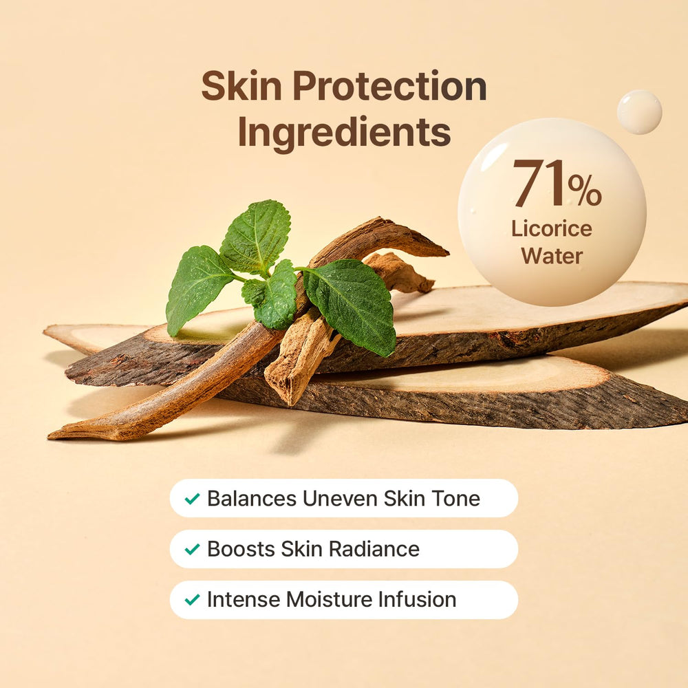 ACWELL Licorice pH Balancing Serum glow after use, suggesting dewy, nourished complexion.