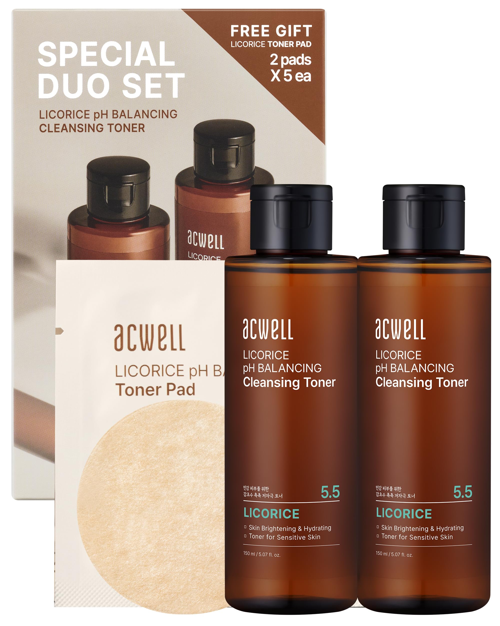 ACWELL Licorice pH Balancing Toner bottle ready for daily hydration.