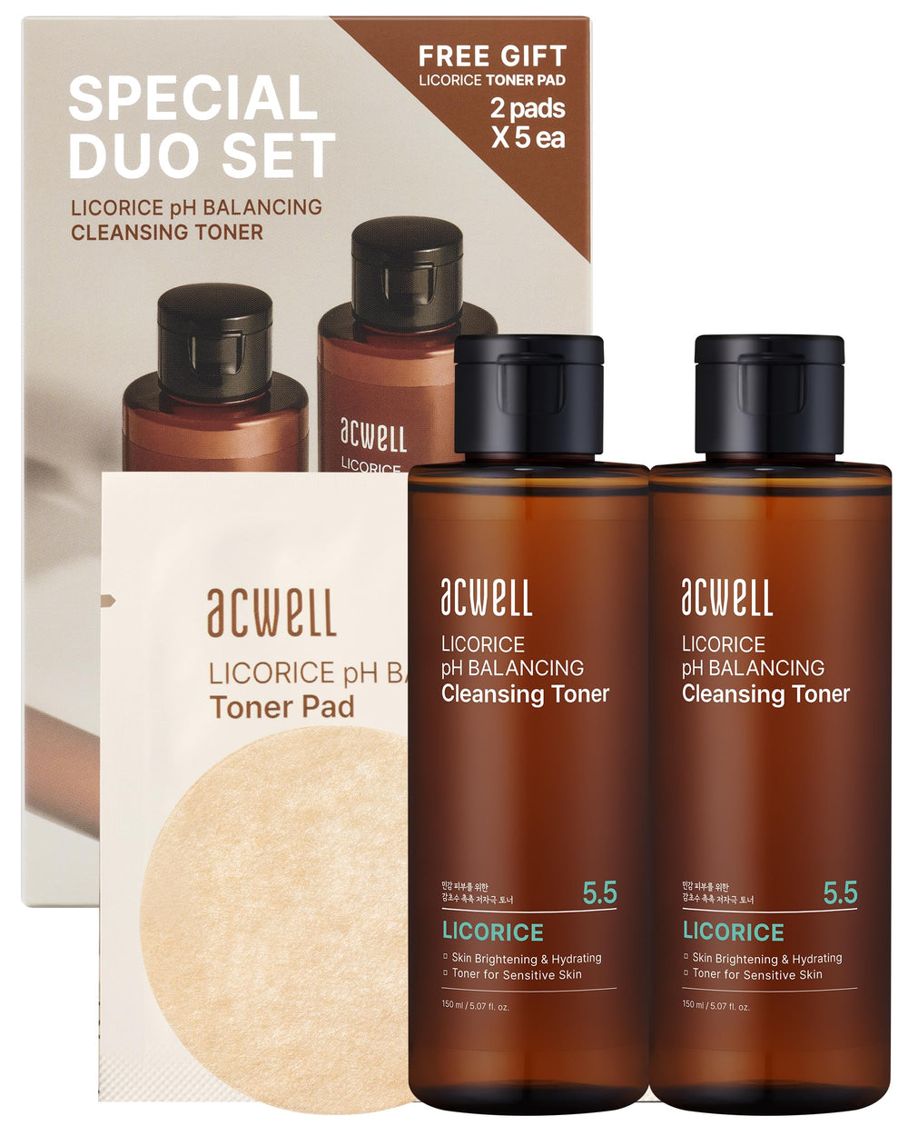 ACWELL Licorice pH Balancing Toner bottle ready for daily hydration.