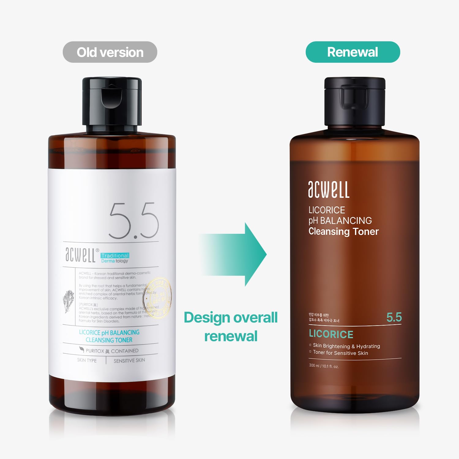 ACWELL Licorice Toner pour shot shows refreshing cleanse with skin-calming benefits.