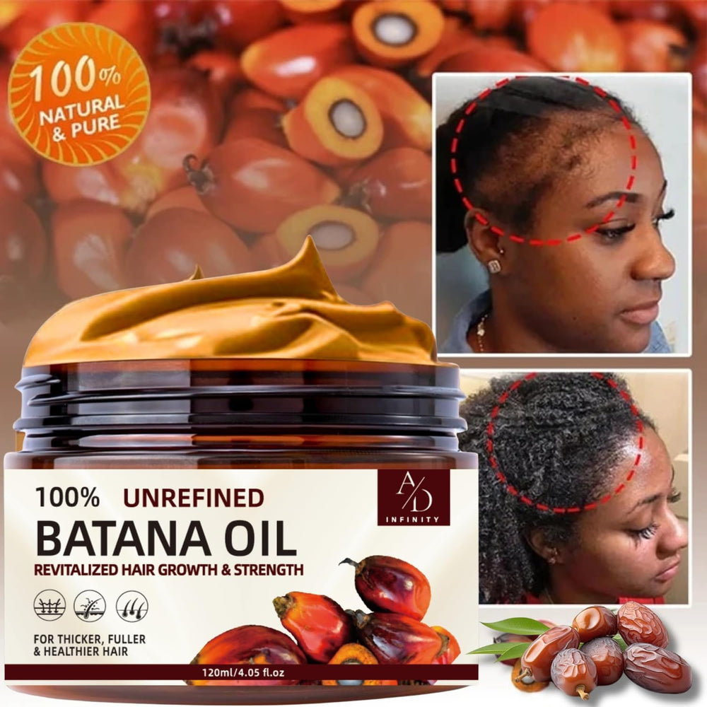 A/D Infinity Batana Oil being applied to hair for daily hydration.