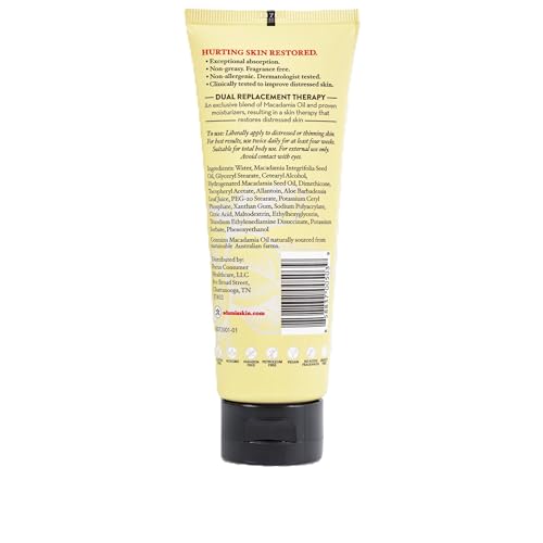 Adamia Therapeutic Repair Lotion texture during application demonstrates silky, fast-absorbing moisturization.
