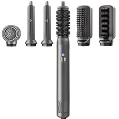 AdamPark 6-in-1 air styling system shows dryer attachment for fast drying and smooth results.