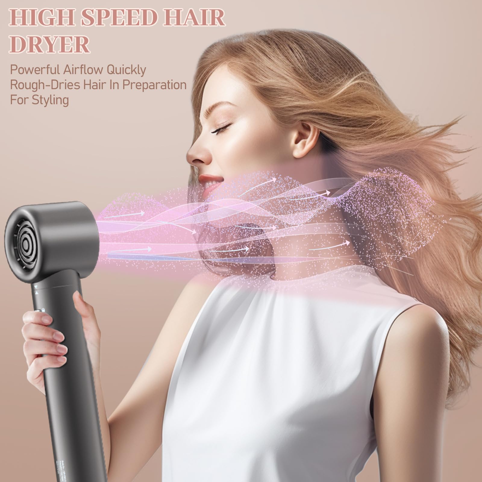 AdamPark 6-in-1 air styling system in-use glow demonstrates quick styling with heat.