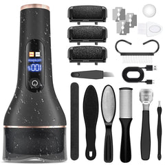 AdamPark Electric Callus Remover on showing active foot care mode