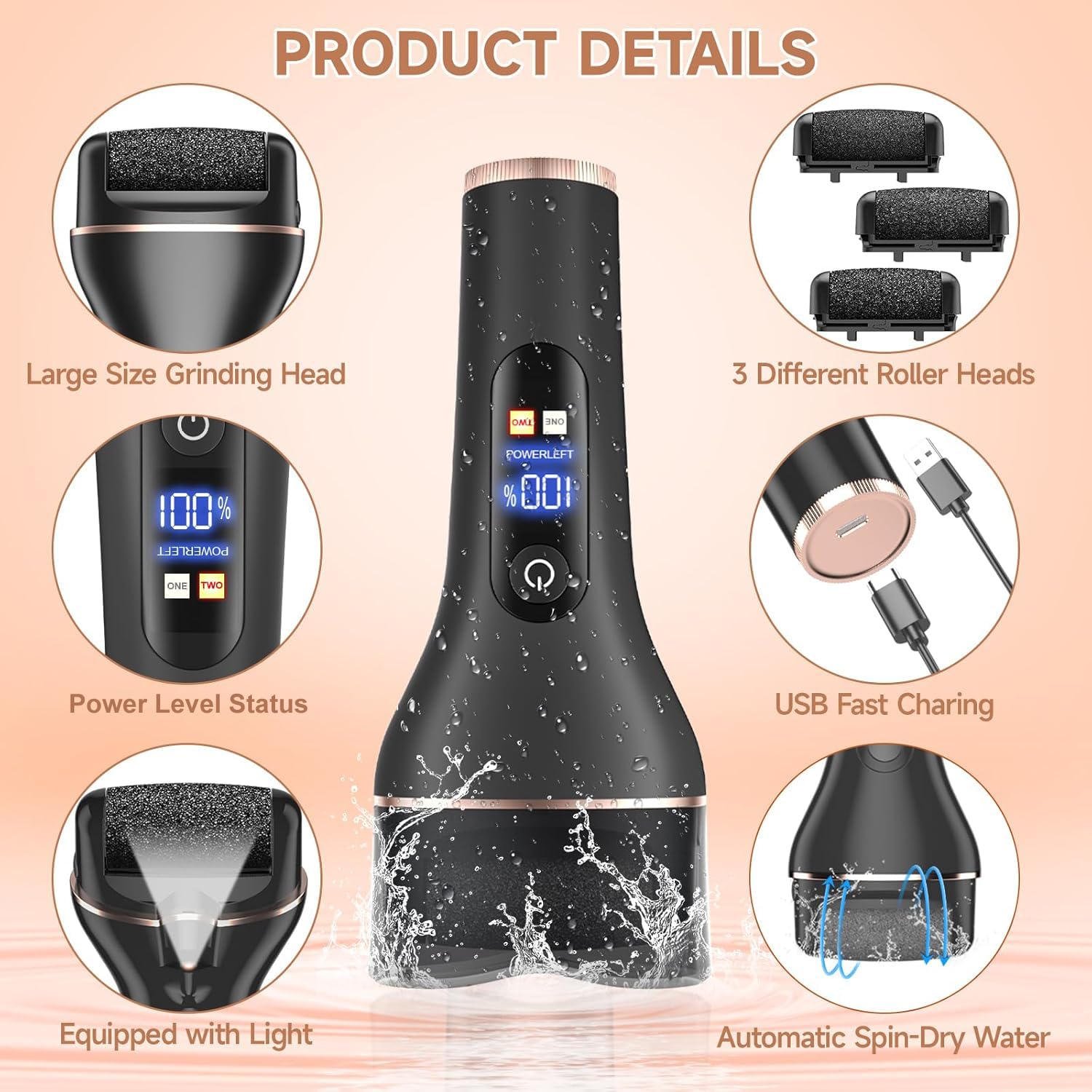 AdamPark USB charging cord connected for easy recharging anywhere