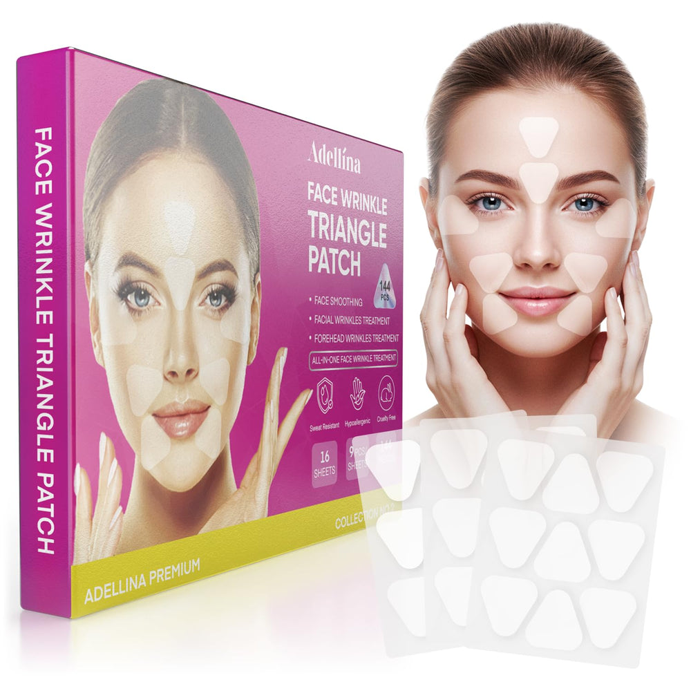 Adellina anti-wrinkle patches on forehead for overnight smoothing