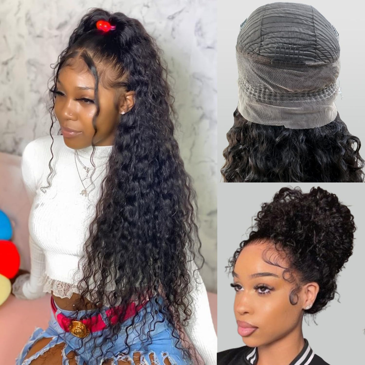 ADESORAES 360 lace frontal drawstring wig for secure fit and natural look