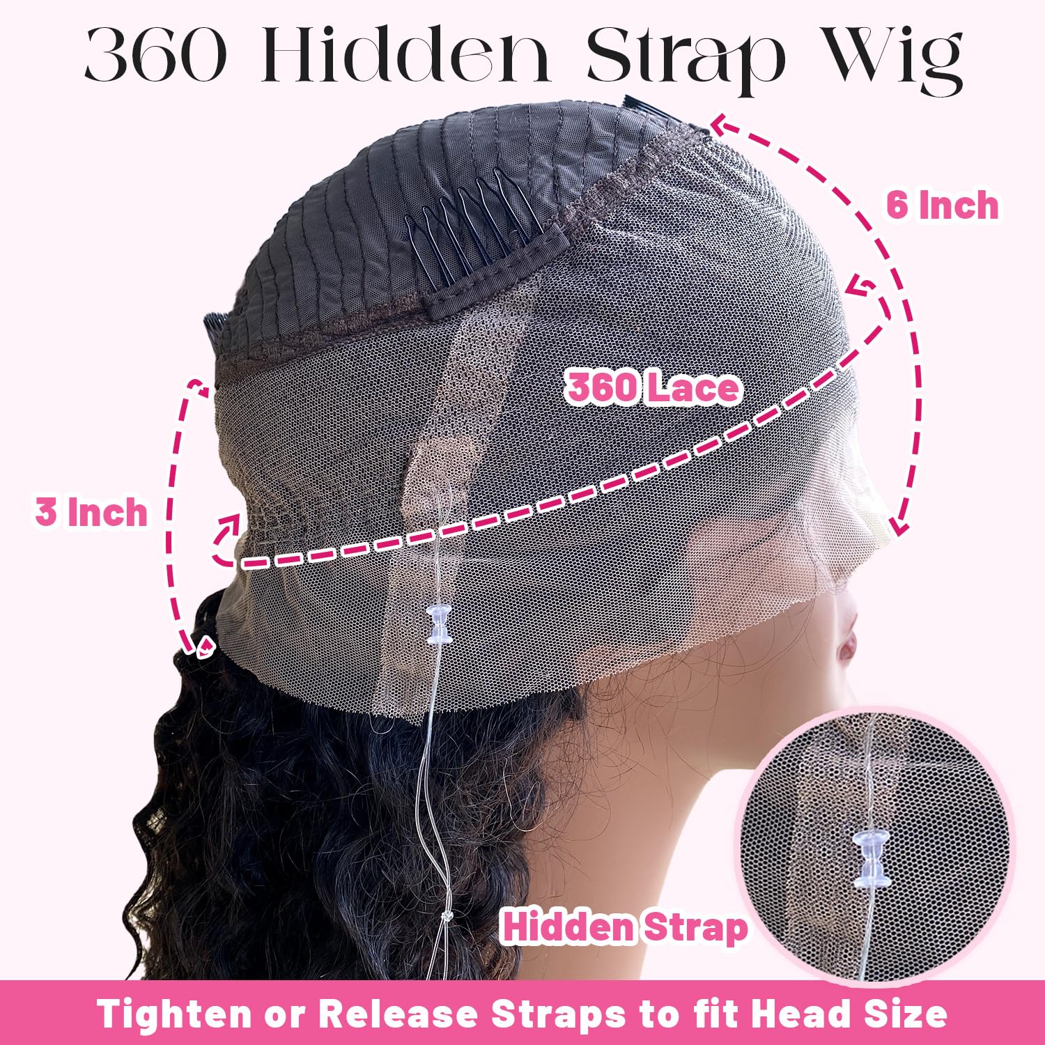 ADESORAES water wave wig shows defined curls for effortless styling