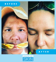 Admire My Skin serum texture close-up highlighting light fast absorbing formula.