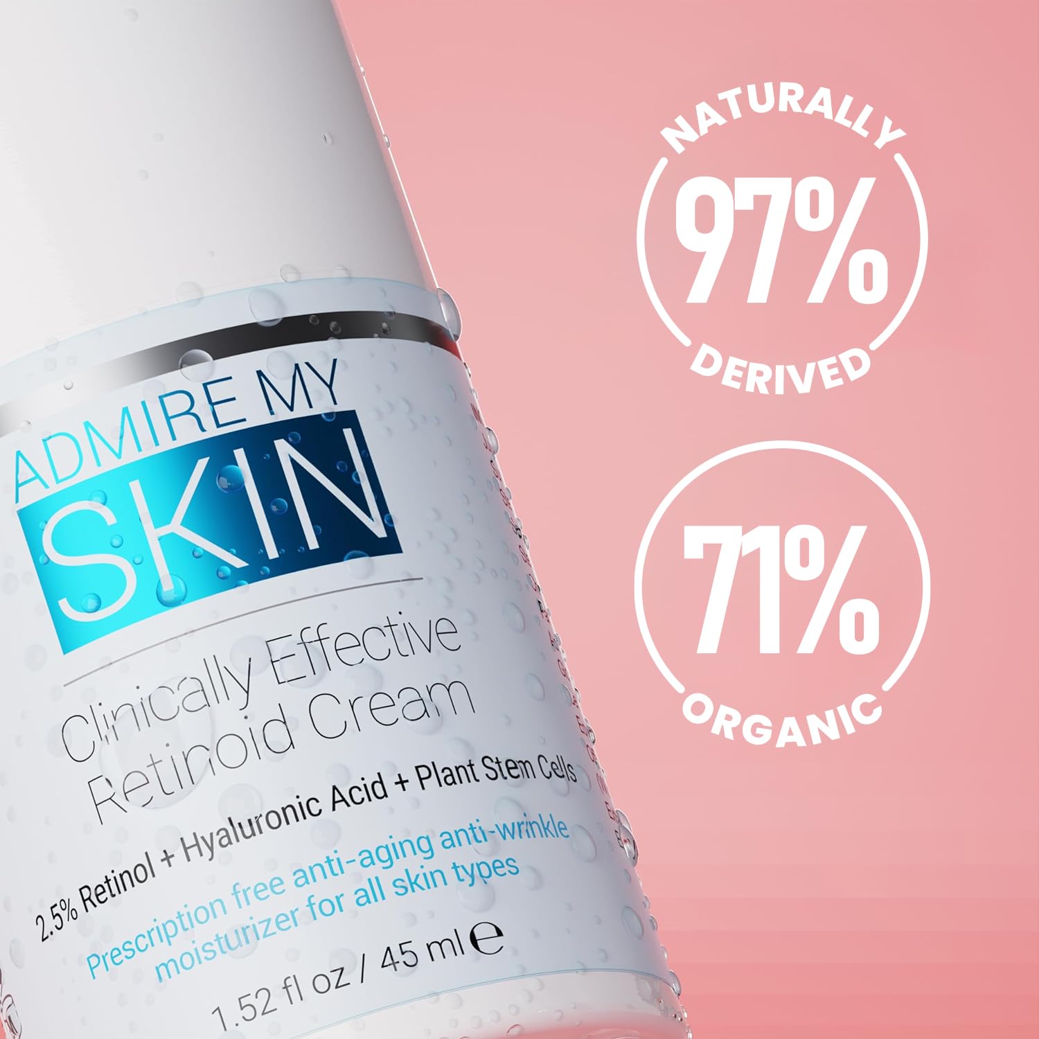 Admire My Skin Potent Retinoid Cream application step with clean fingertips
