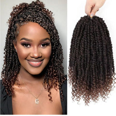 Admutty passion twist crochet hair 12-inch close-up showing soft, fluffy texture for protective styling.