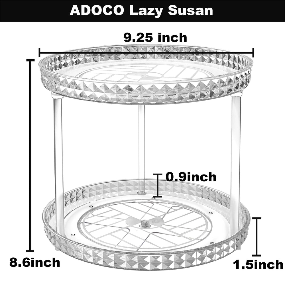 Adoco two-tier or two single tray setup for flexible storage