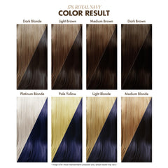 Adore 178 Royal Navy hair application on hands shows smooth, mess-free application