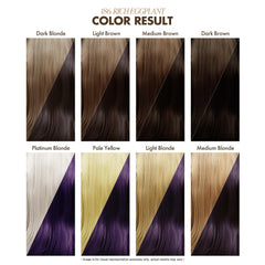 Adore eggplant dye application demonstrates smooth, easy at-home coverage.