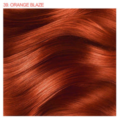 Adore Orange Blaze application on hair shows smooth, even coverage.