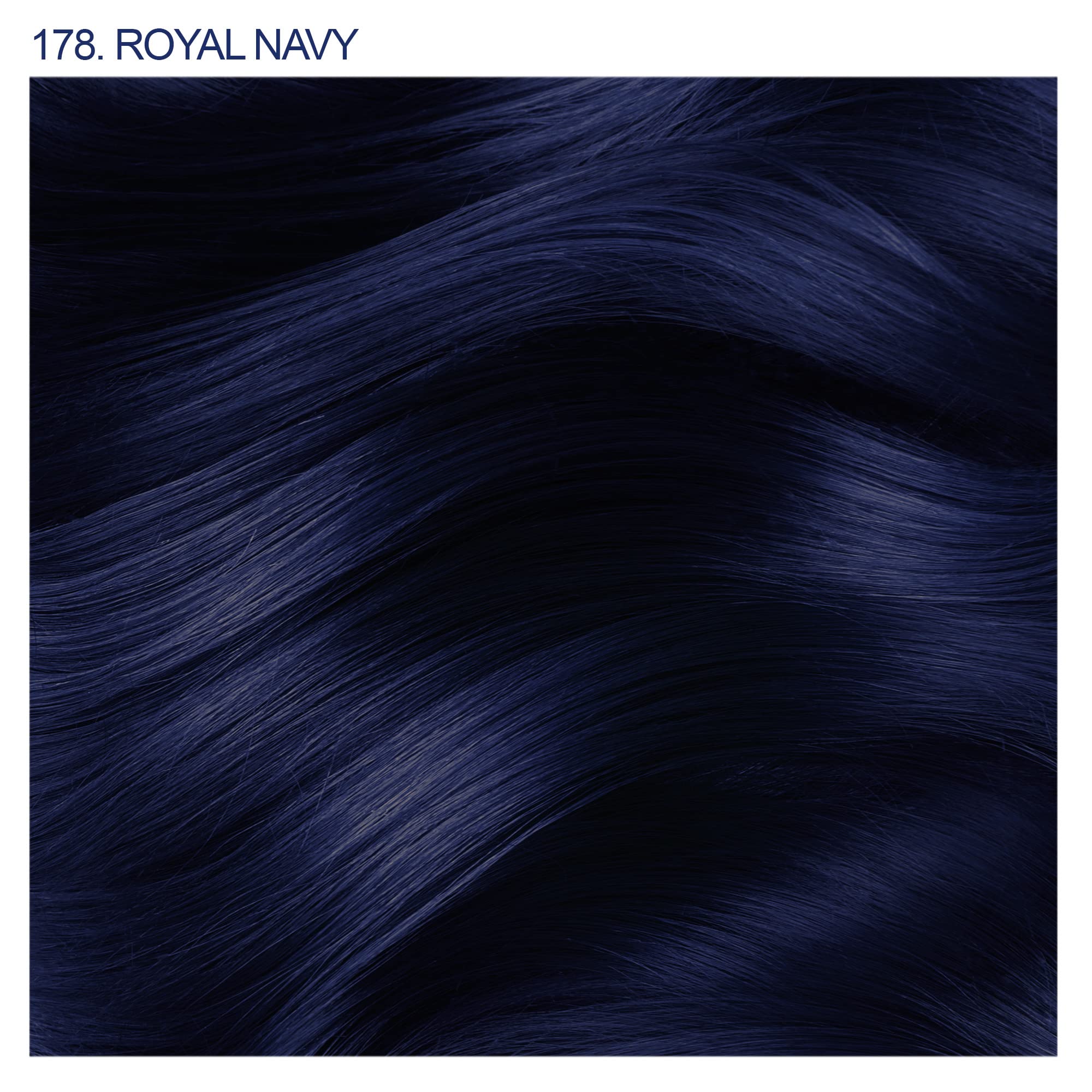 Adore Royal Navy swatches display vivid blue shade and even tone