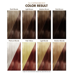 Adore Semi Permanent Hair Color 076 Copper Brown applying on hair by hands.
