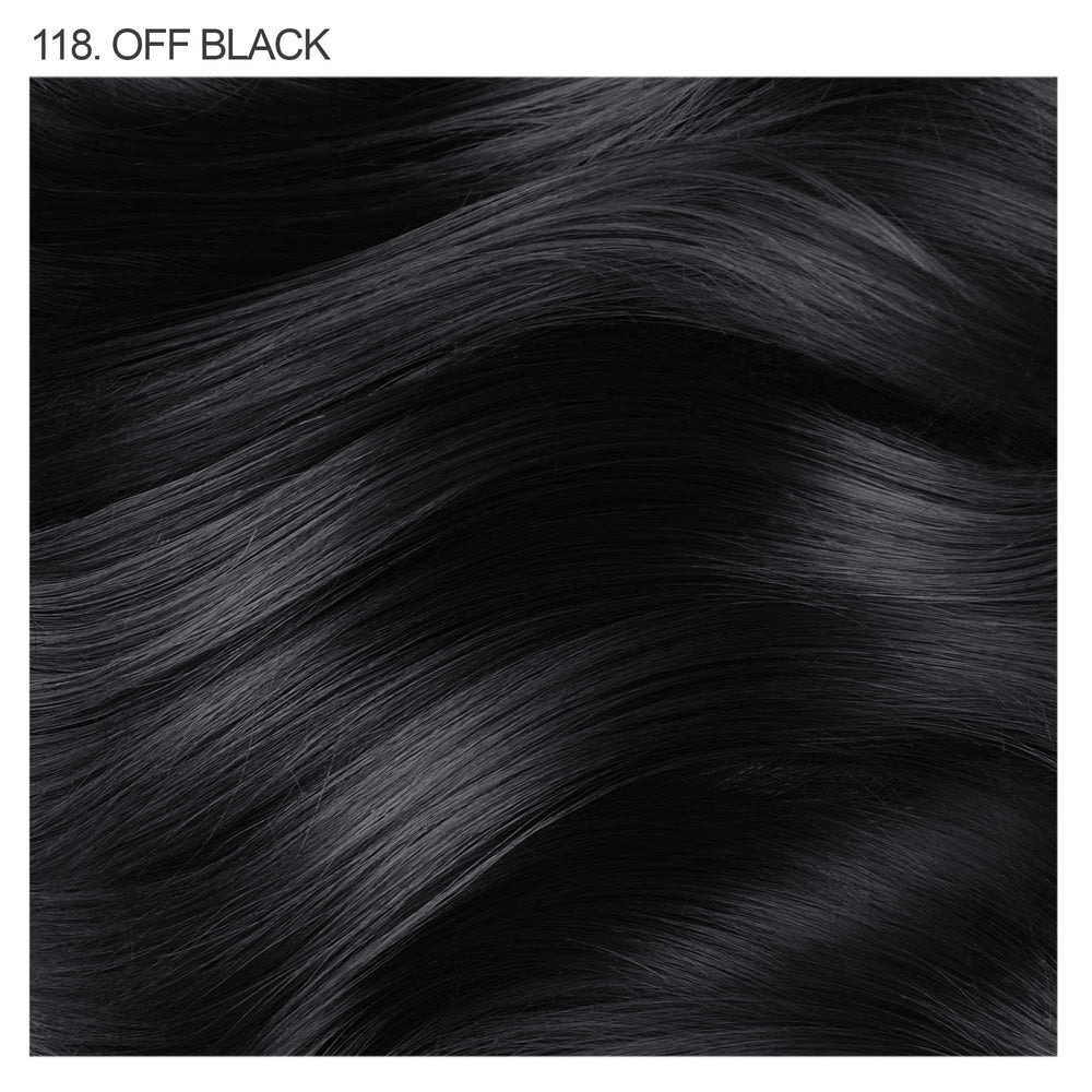 Adore 118 Off Black application shows smooth, even coverage.