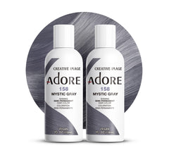 Adore 158 Mystic Gray bottle-front image showing at-home gray coverage