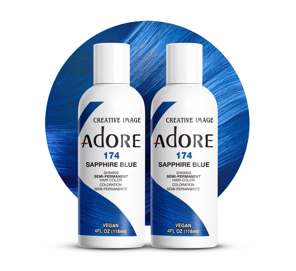 Adore 174 Sapphire Blue bottle displays vibrant color ready for bold looks.