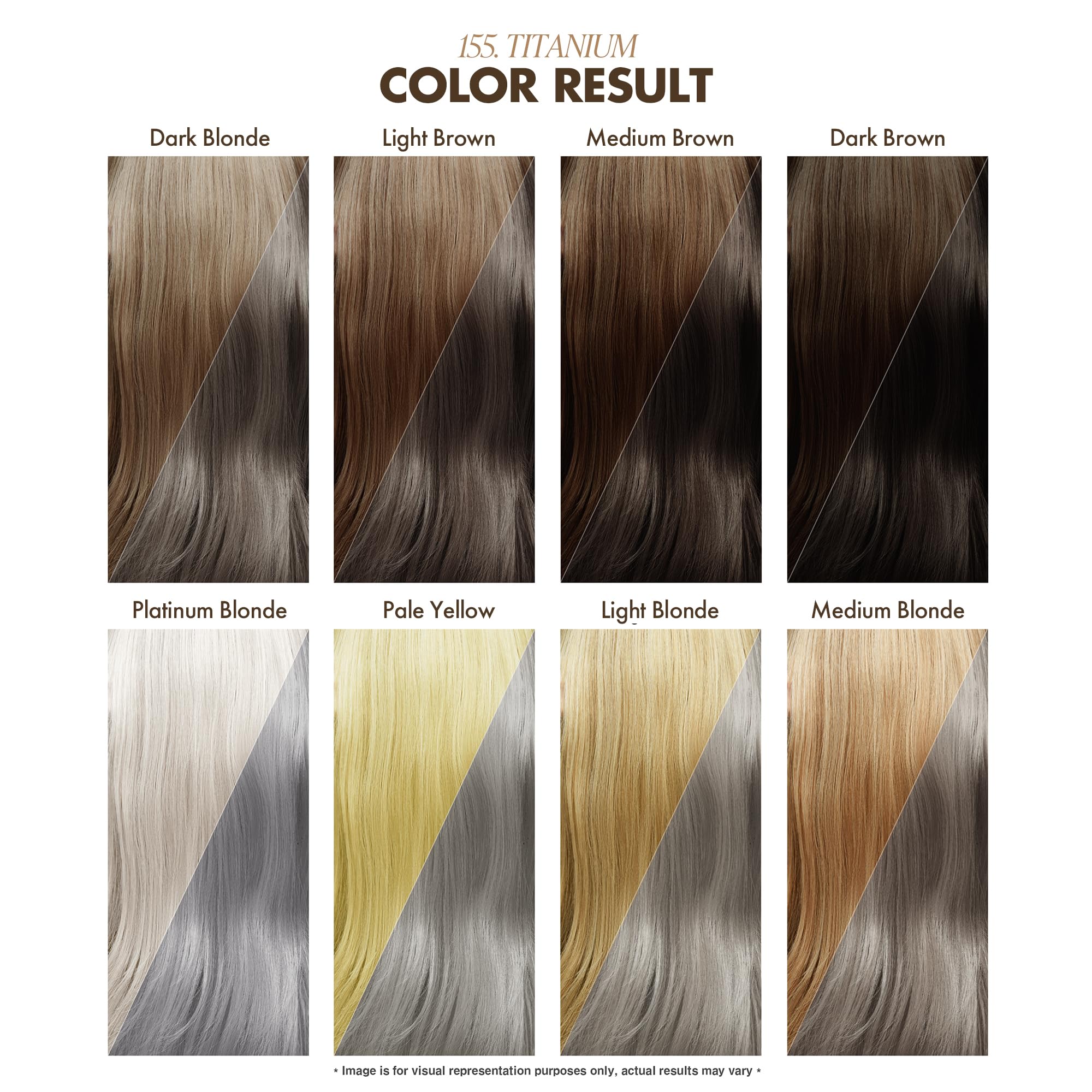 Adore titanium-gray swatches highlight rich gray tones and depth.