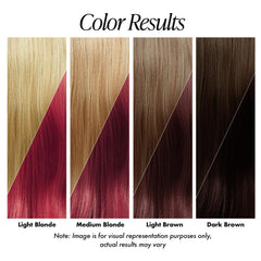 Adore Wild Cherry hair application demonstrates smooth, mess-free coverage for all hair types.