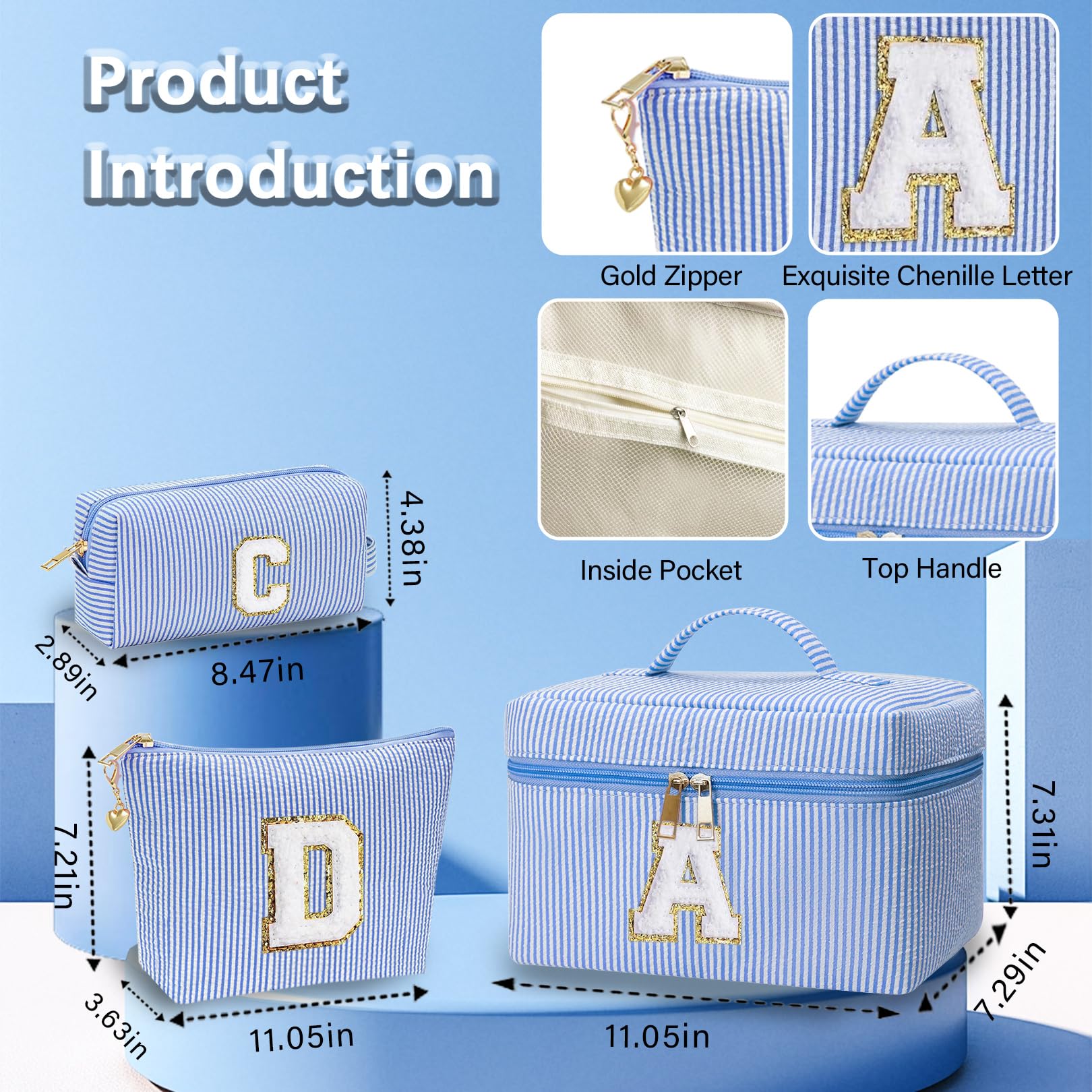 Adoryoung large monogram pouch offers ample storage for cosmetics