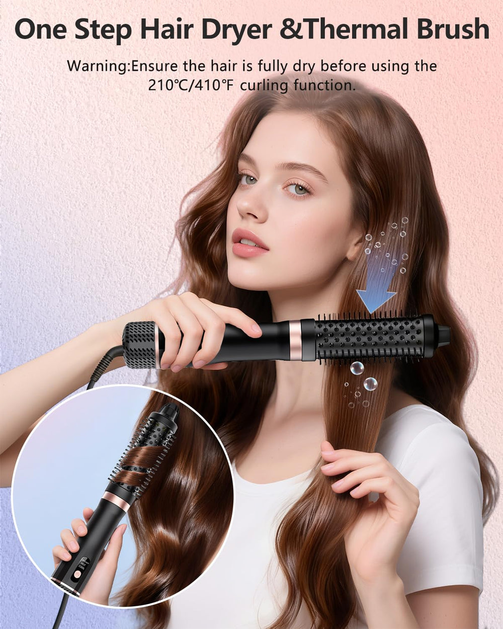 Aduarjo ceramic-coated barrel glides through hair with ease