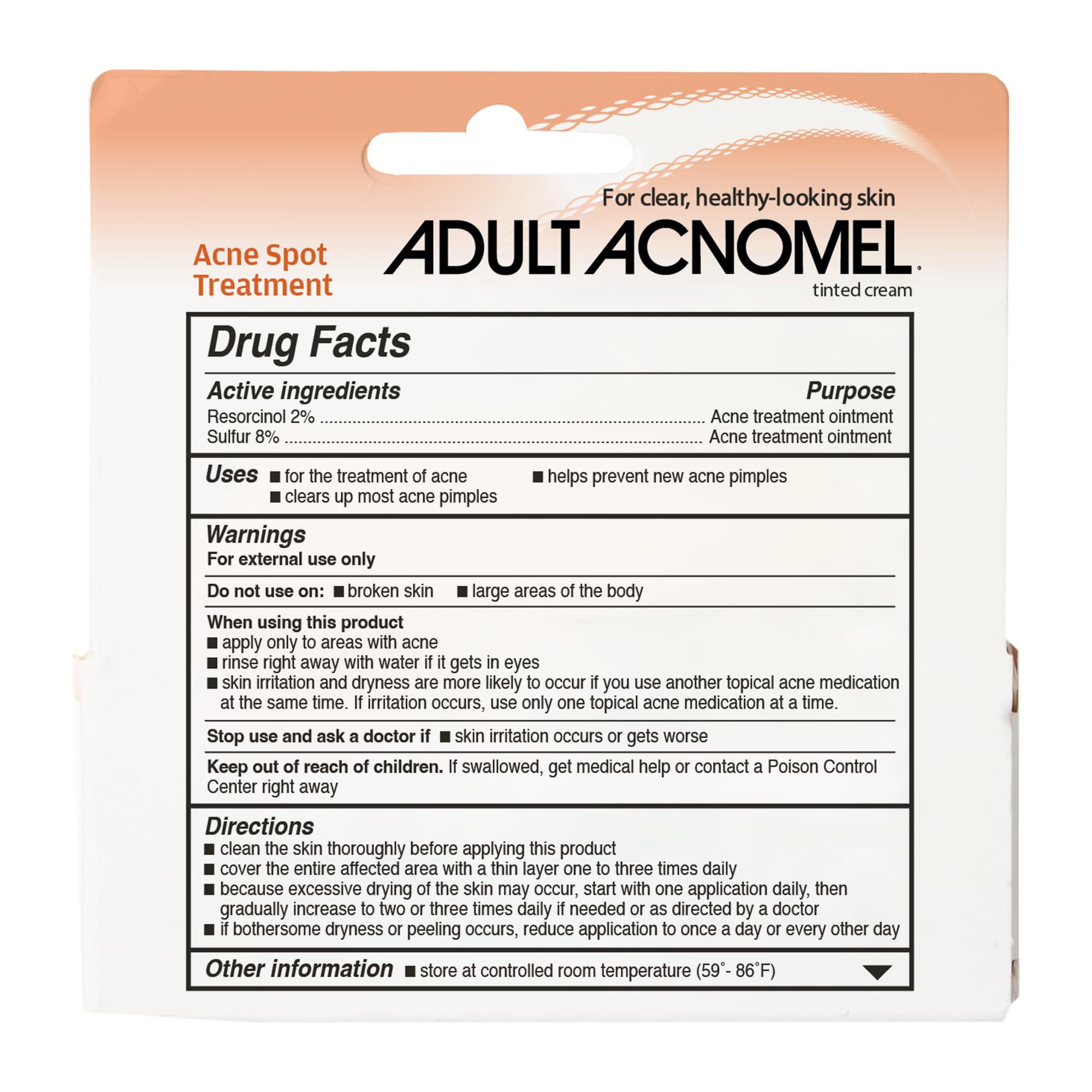 Adult Acnomel tinted cream suitable for rosacea-affected skin tones.