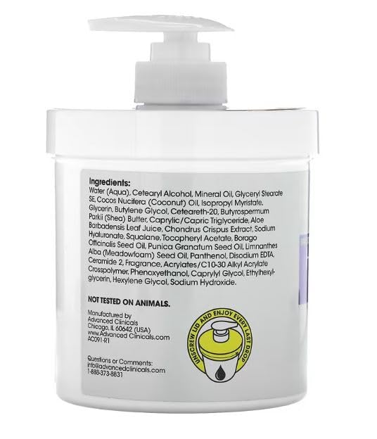 Advanced Clinicals 2PC set display on vanity for daily hydration