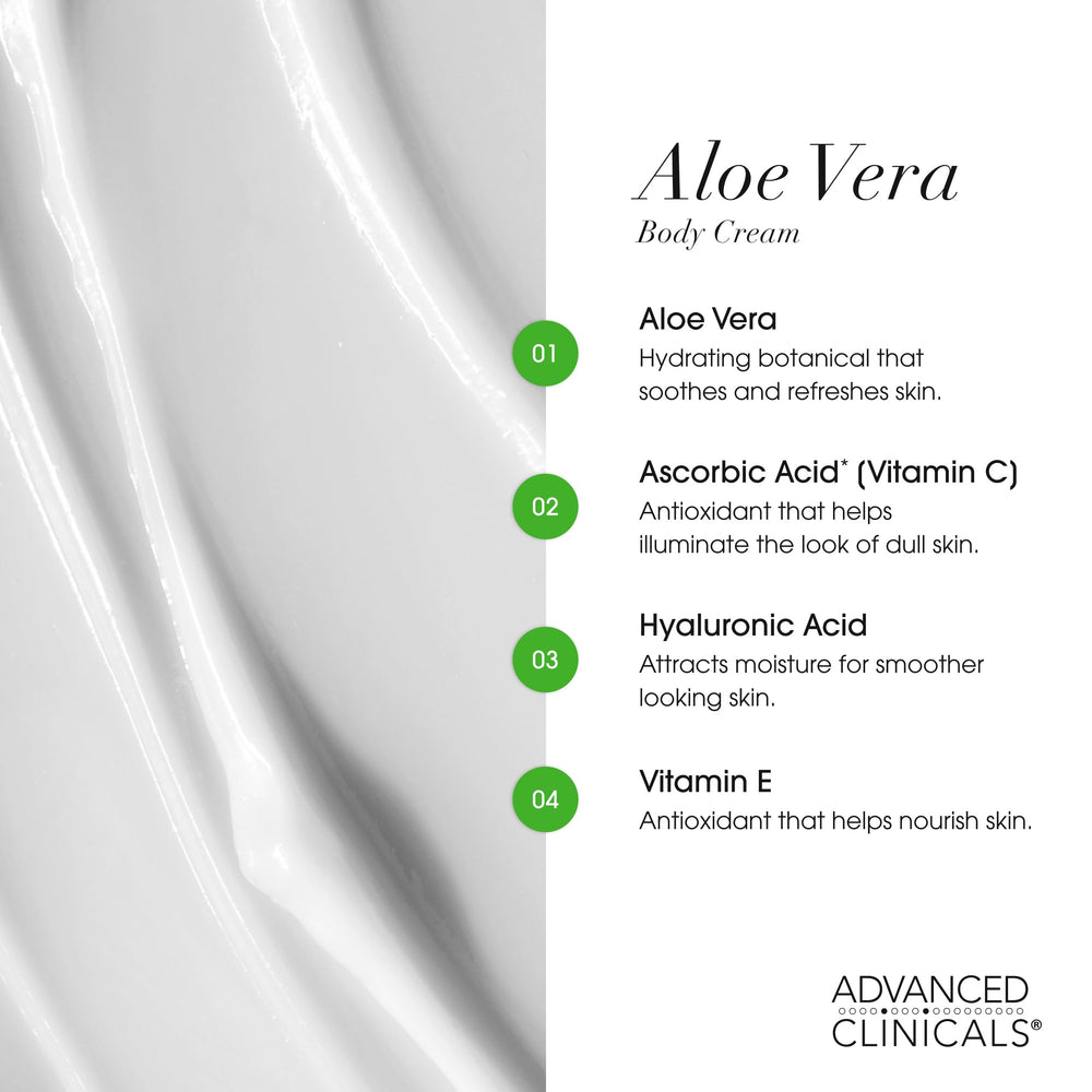 Advanced Clinicals Aloe Vera Lotion vitamin E glow on skin closeup
