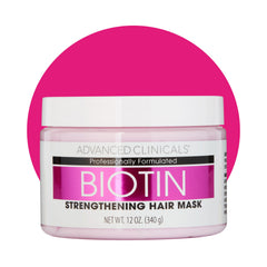 Advanced Clinicals Biotin Hair Mask jar closeup for smoothing hydration