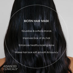 Advanced Clinicals Biotin Hair Mask for smoother, shinier strands