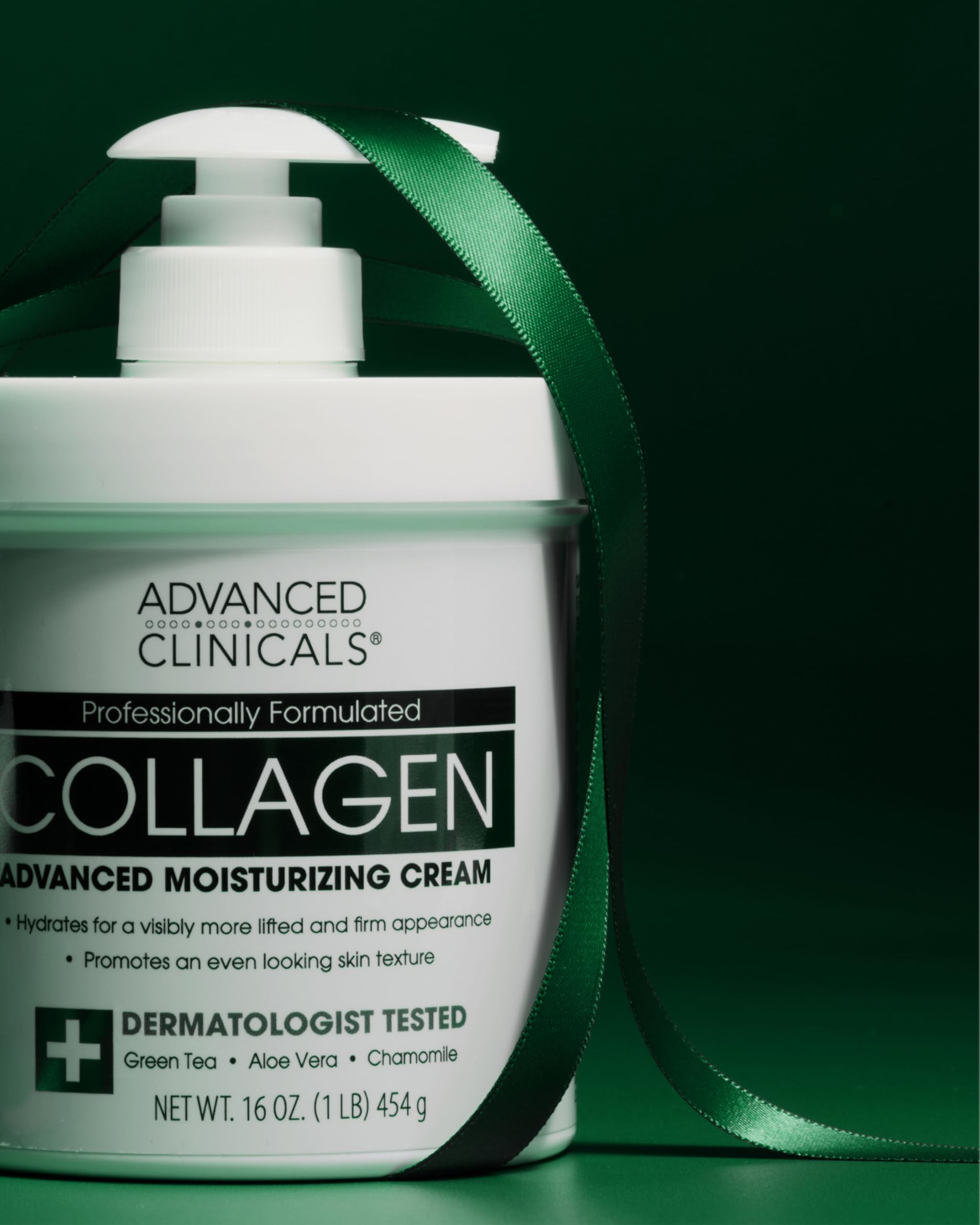 Advanced Clinicals collagen cream face moisturizer jar emphasizes multitasking face care