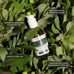 Advanced Clinicals collagen peptides firming body lotion texture close-up showing quick absorption.
