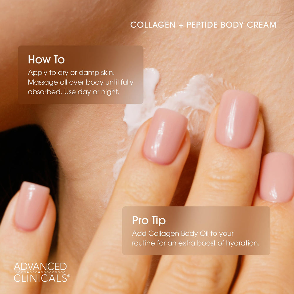 Official Advanced Clinicals packaging highlighting dermatologist-tested formulation