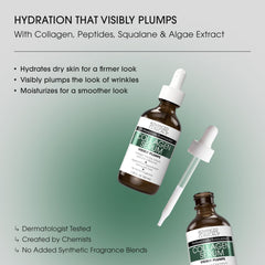 Advanced Clinicals Collagen Serum being applied for quick-absorbing moisture.
