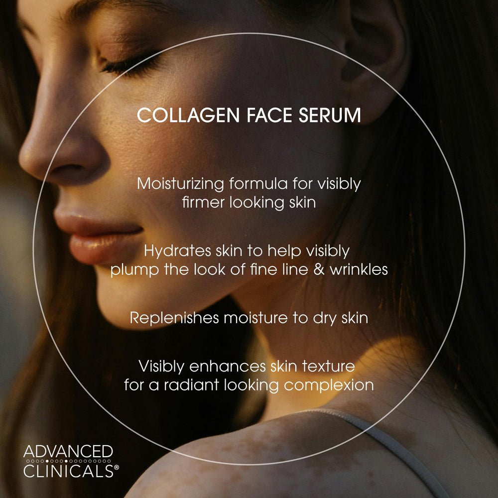 Milky texture of Advanced Clinicals collagen serum ready for fast absorption