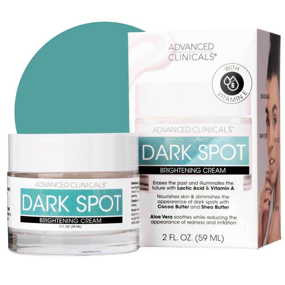 Advanced Clinicals Dark Spot Face Moisturizer jar close-up showcasing creamy texture for radiant skin