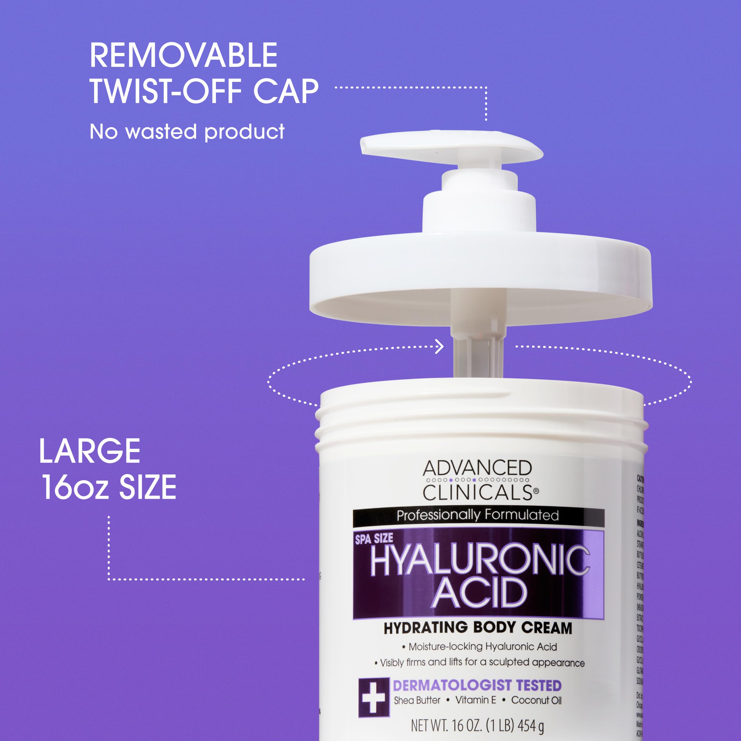 Advanced Clinicals Fragrance Free Collagen Cream on skin with silky texture.