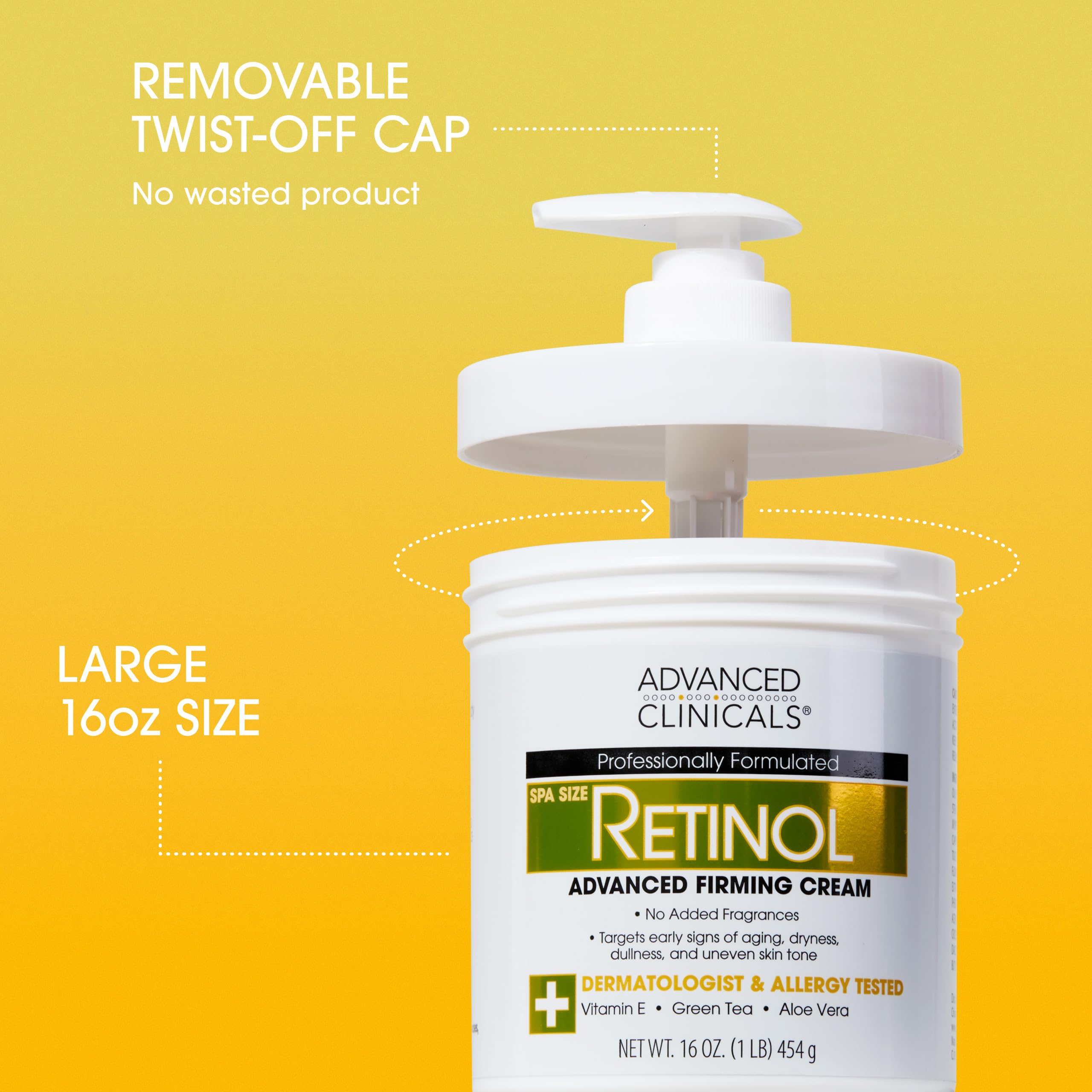 Advanced Clinicals fragrance-free face moisturizer tube emphasizes non-scented daily hydration.