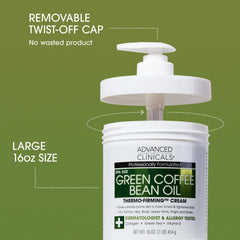 Advanced Clinicals Green Coffee Bean Oil Thermo dispensing ensures easy, measured application