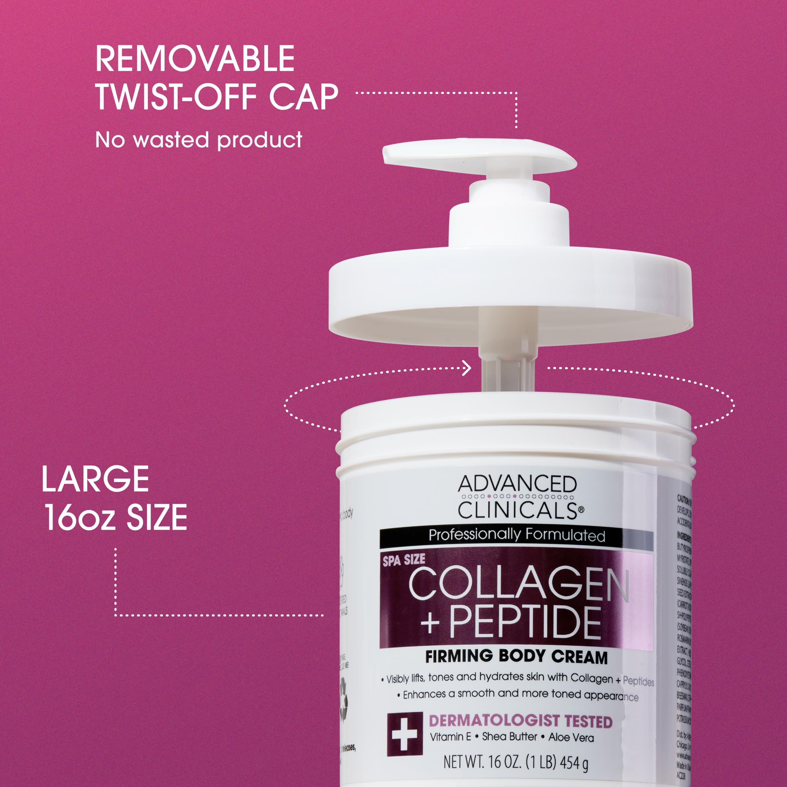 Advanced Clinicals hyaluronic acid cream jar highlighting plump hydration