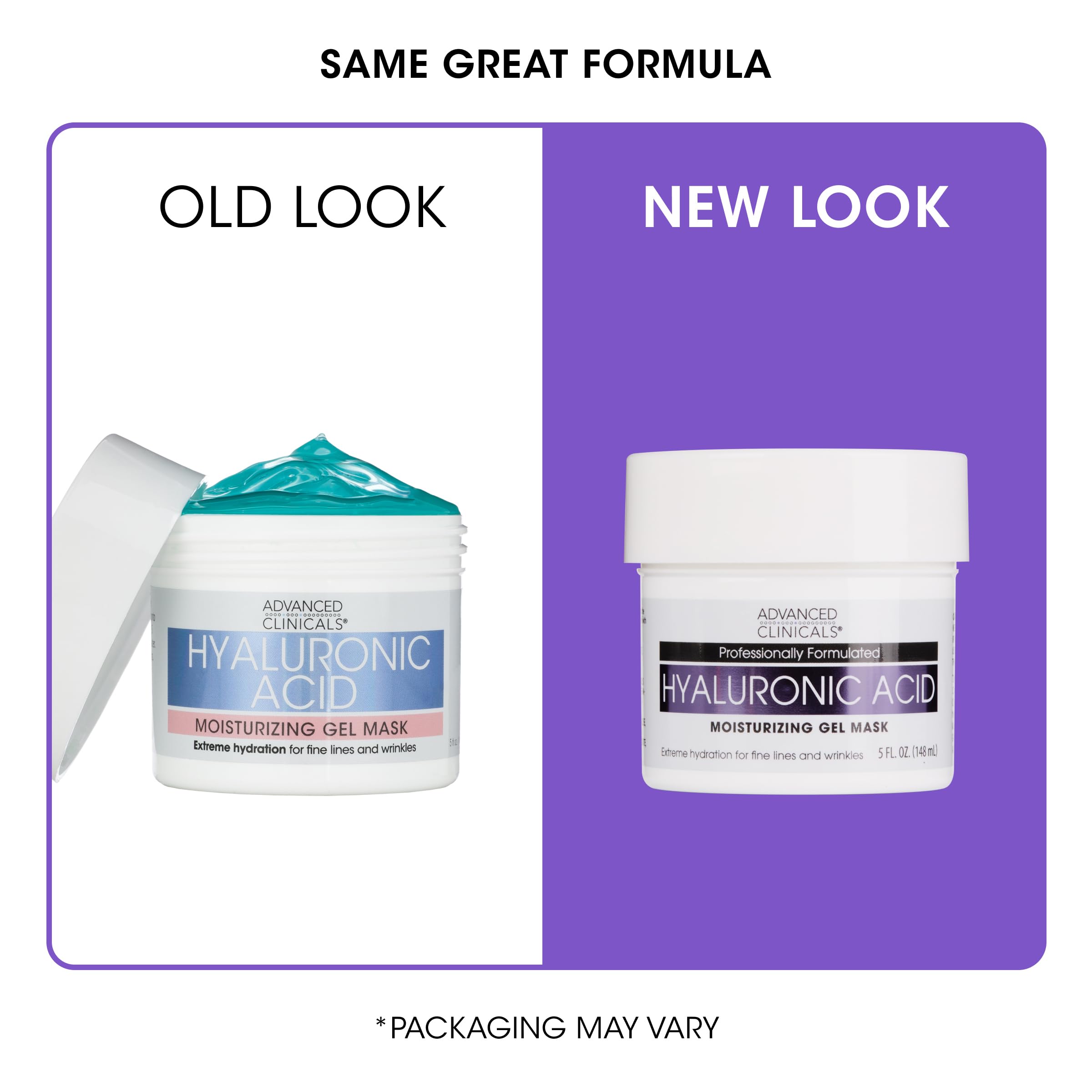 Advanced Clinicals Hyaluronic Acid Gel Mask application spread demonstrates even hydration