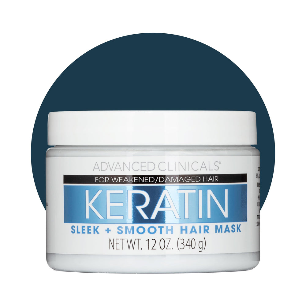 Advanced Clinicals Keratin Hair Mask bottle smoothing color-treated hair
