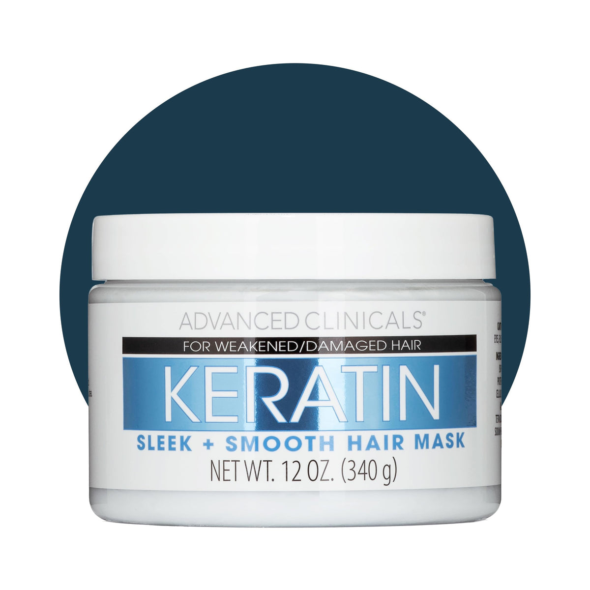 Advanced Clinicals Keratin Hair Mask bottle smoothing color-treated hair