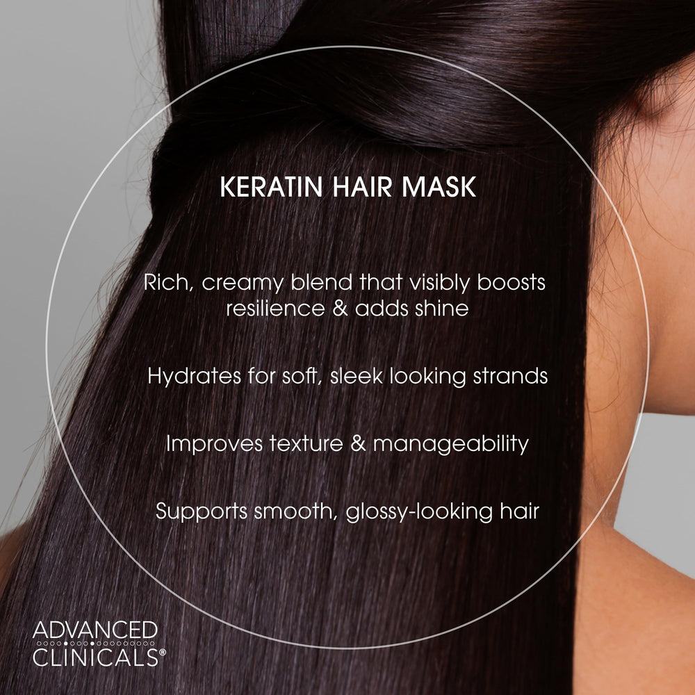 Advanced Clinicals Keratin Hair Mask texture close-up ultra-creamy