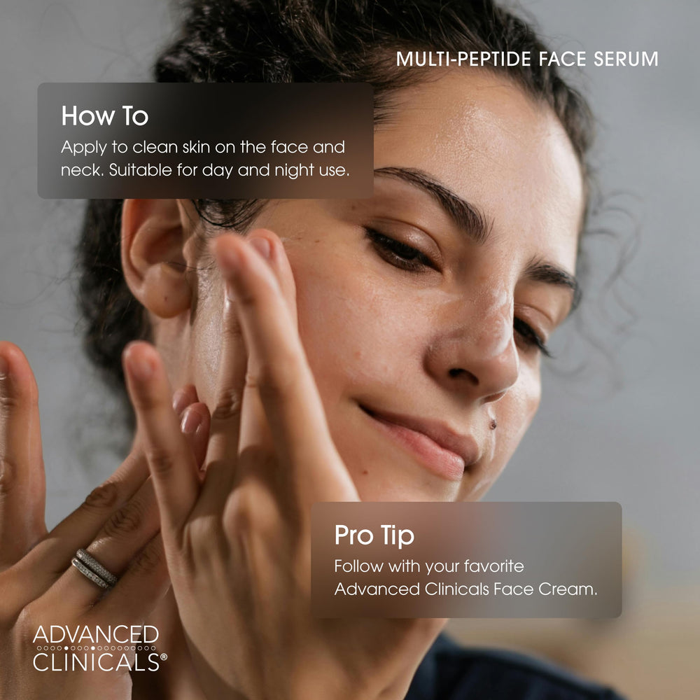 Advanced Clinicals Multi Peptides Serum two-pack box display for value and routine use
