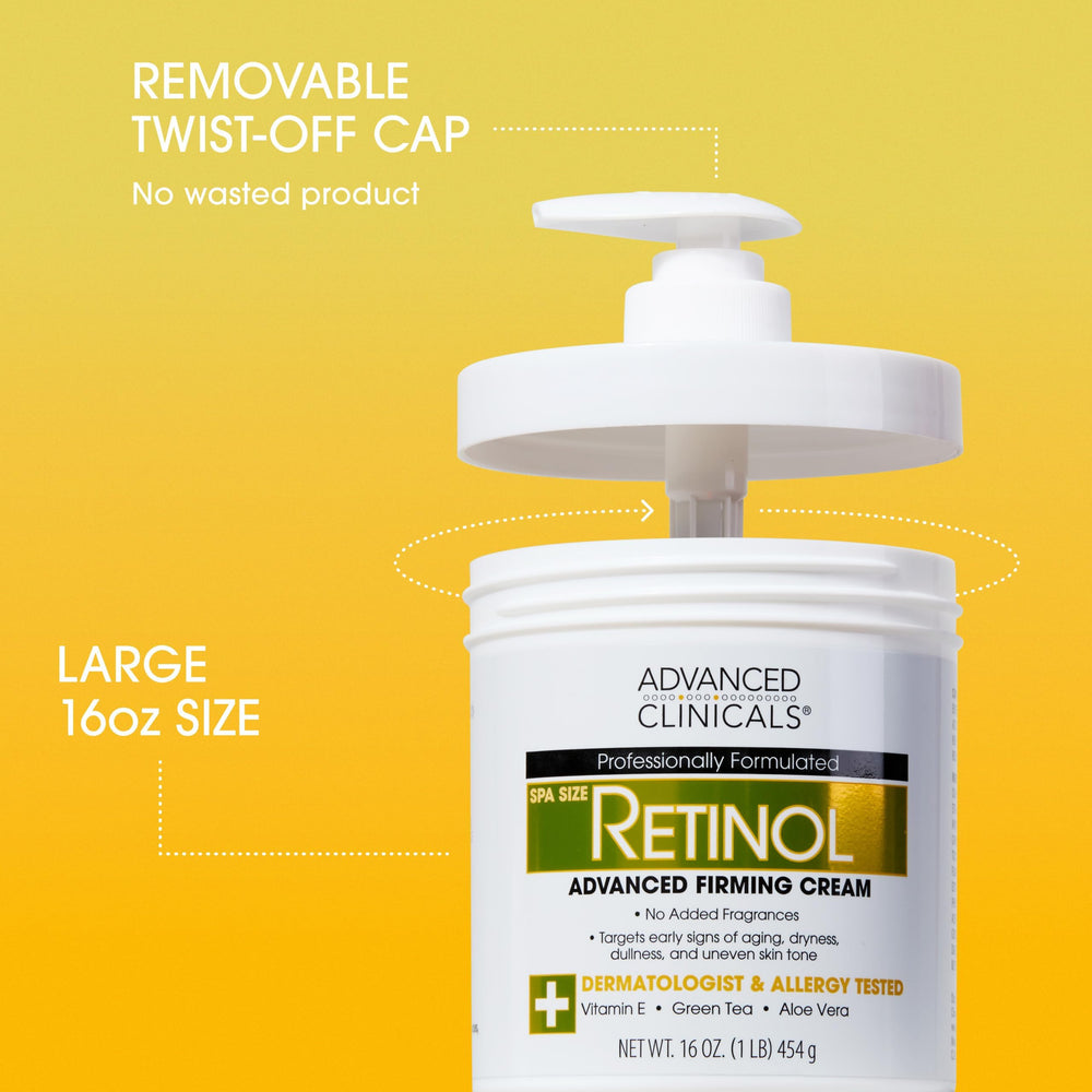 Advanced Clinicals night-use retinol application suggests overnight renewal